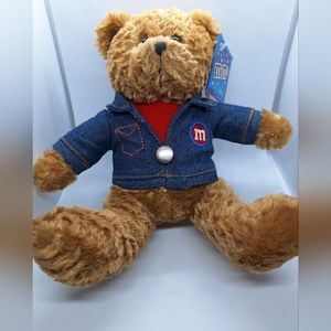 NWT Teddy Bear M &‎ M Collector Denim Jacket BY GALERIE